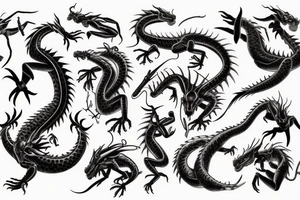 Dragon vs scorpion tattoo idea