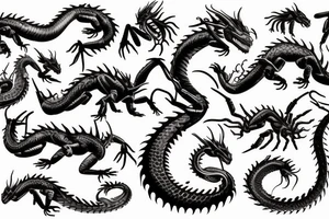 Dragon vs scorpion tattoo idea