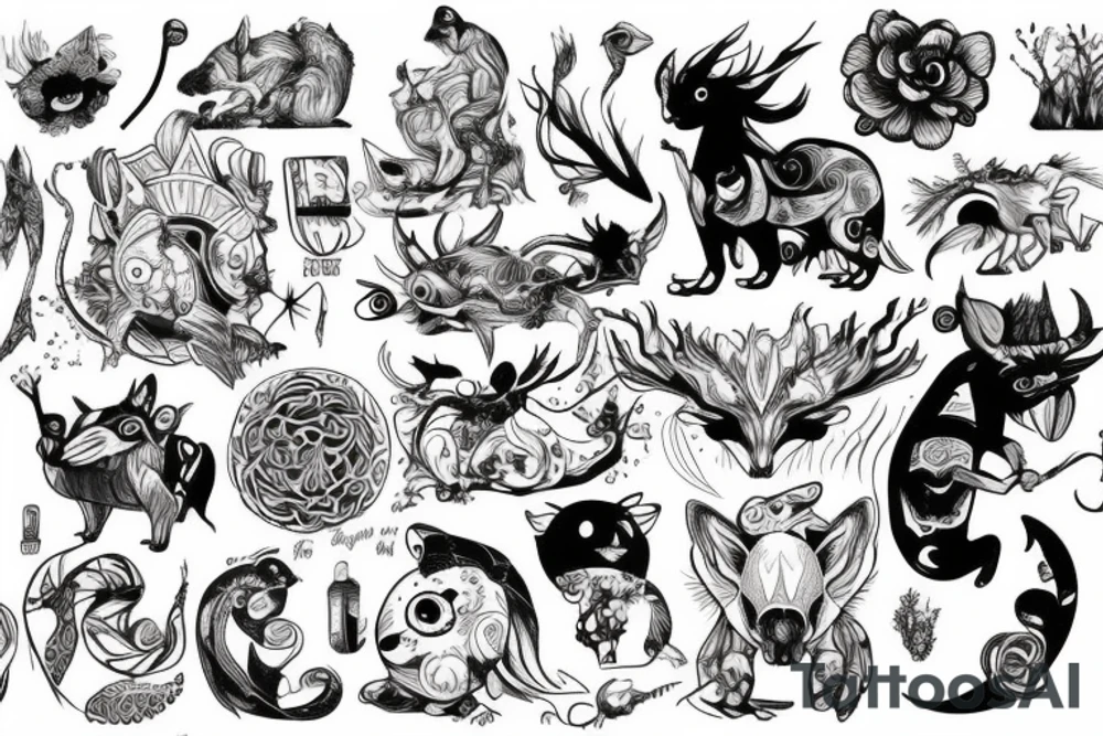 unusual animal strong and gentle at the same time tattoo idea