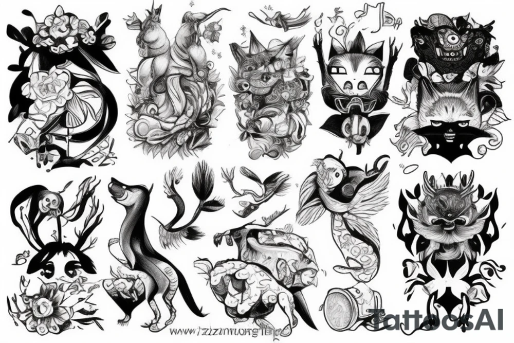 unusual animal strong and gentle at the same time tattoo idea