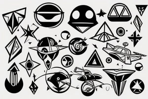 A ufo crashing tattoo idea