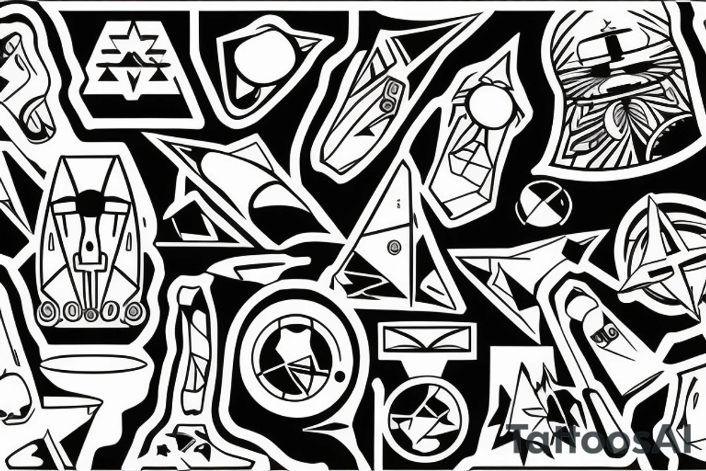A ufo crashing tattoo idea