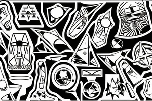 A ufo crashing tattoo idea