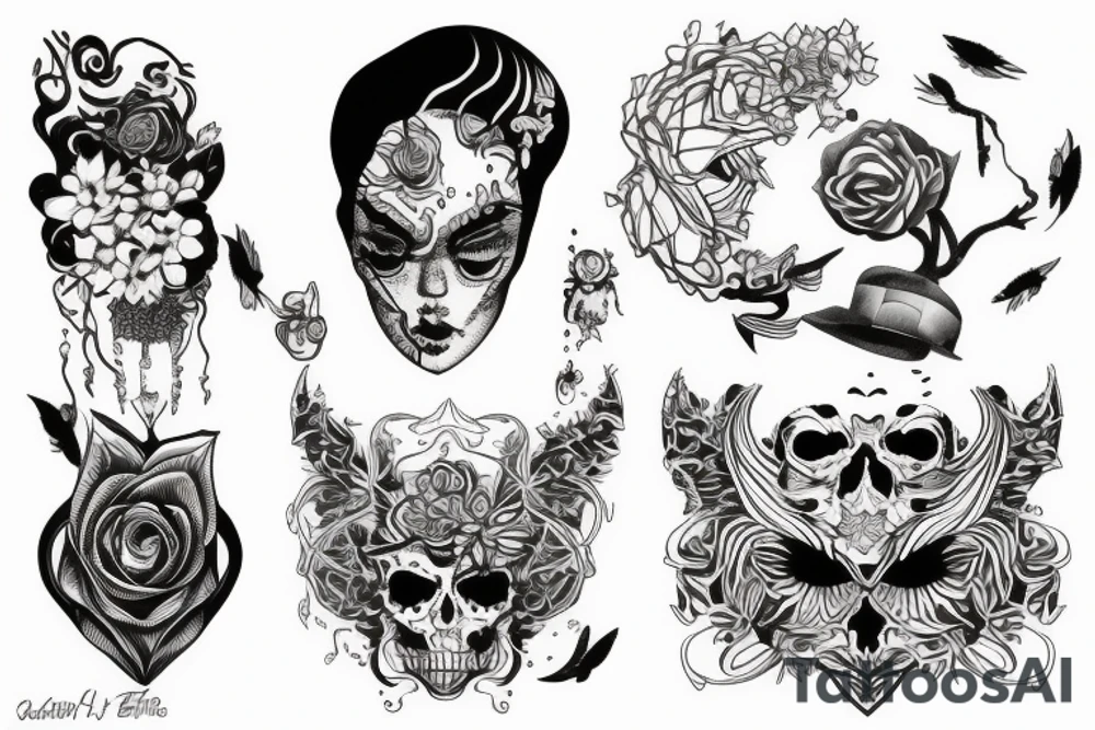 Меч, змея, линии tattoo idea