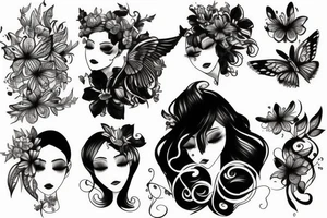 beautiful and delicate creature tattoo idea