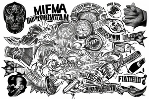 MMA, travel, freedom, money, mindset tattoo idea