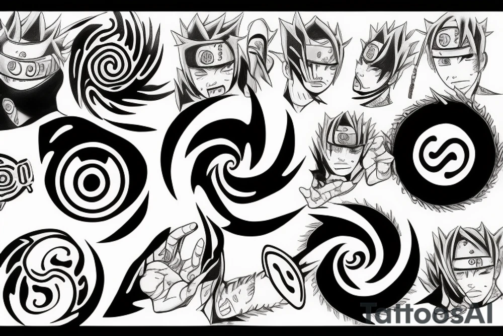 Naruto rasengan whirlpool tattoo idea