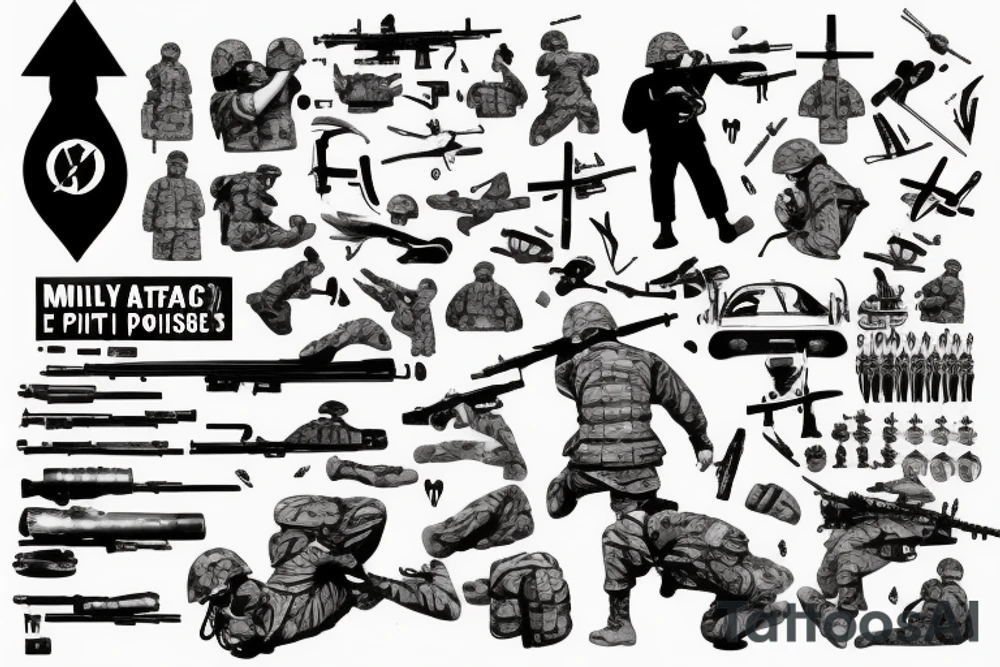 Military fighting position named “Pit 6” tattoo idea Military fighting position named “Pit 6” tattoo idea