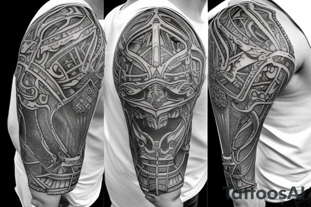 Epic armor on my shoulder tattoo idea