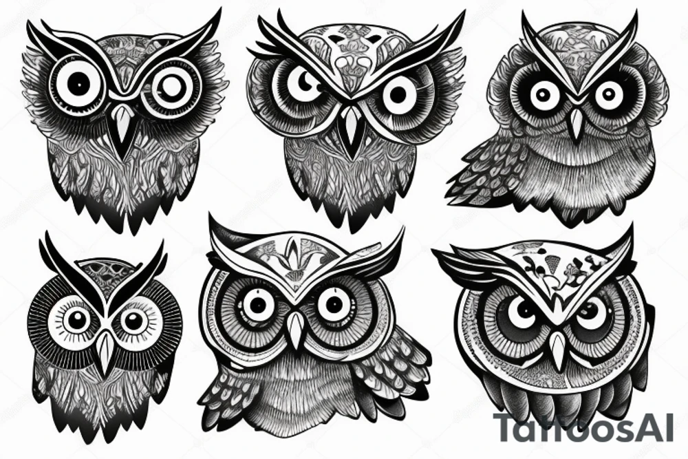 owl on the watches tattoo idea