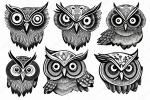 owl on the watches tattoo idea
