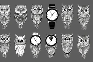 owl on the watches tattoo idea