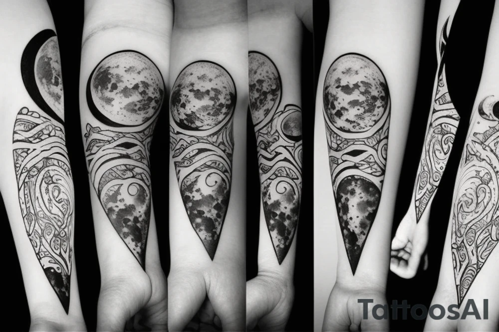 Moon tattoo idea