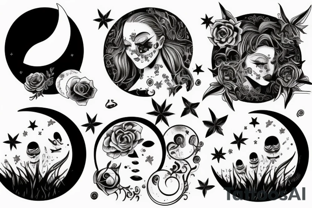 Moon tattoo idea