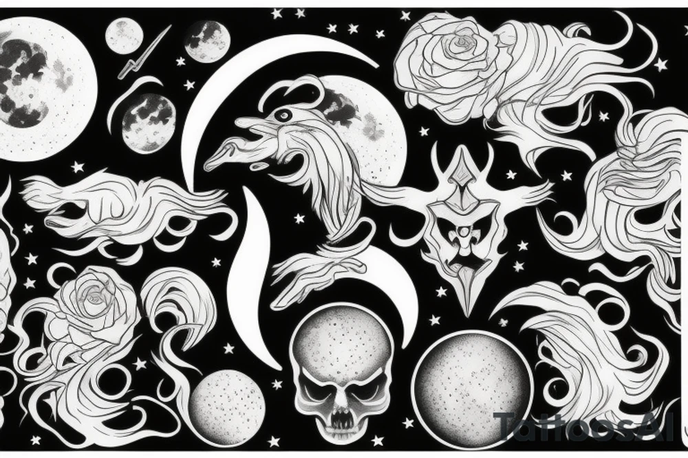 Moon tattoo idea