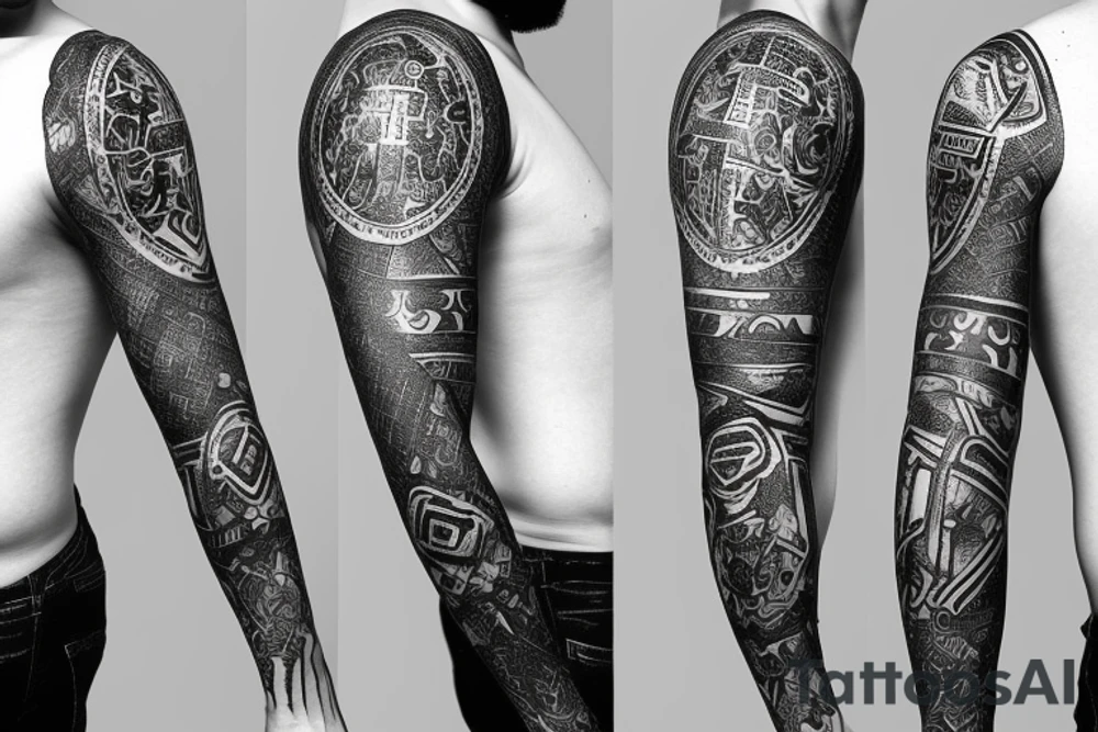 hebrew sleeve armor fading into in to blank puzzel tattoo idea hebrew sleeve armor fading into in to blank puzzel tattoo idea