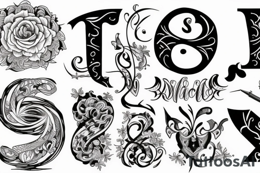 Tatoos with letters S and V tattoo idea