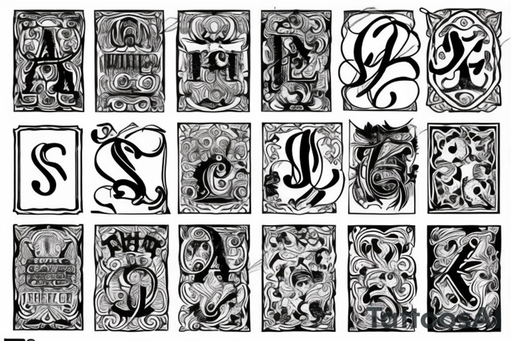 Tatoos with letters S and V tattoo idea