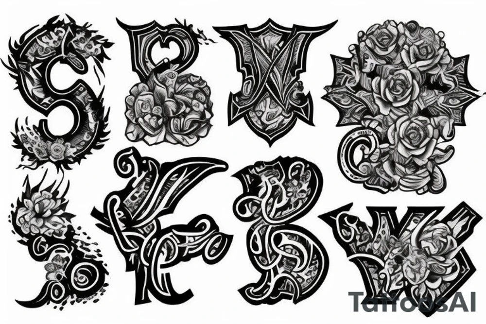 Tatoos with letters SV tattoo idea