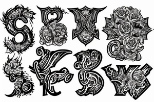Tatoos with letters SV tattoo idea