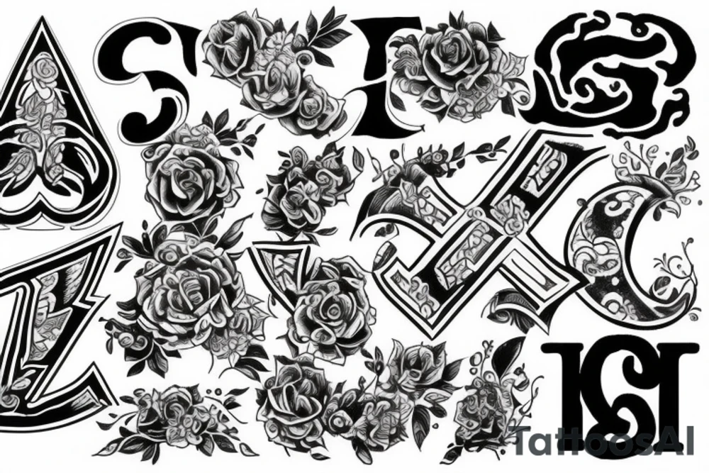 Tatoos with letters SV tattoo idea