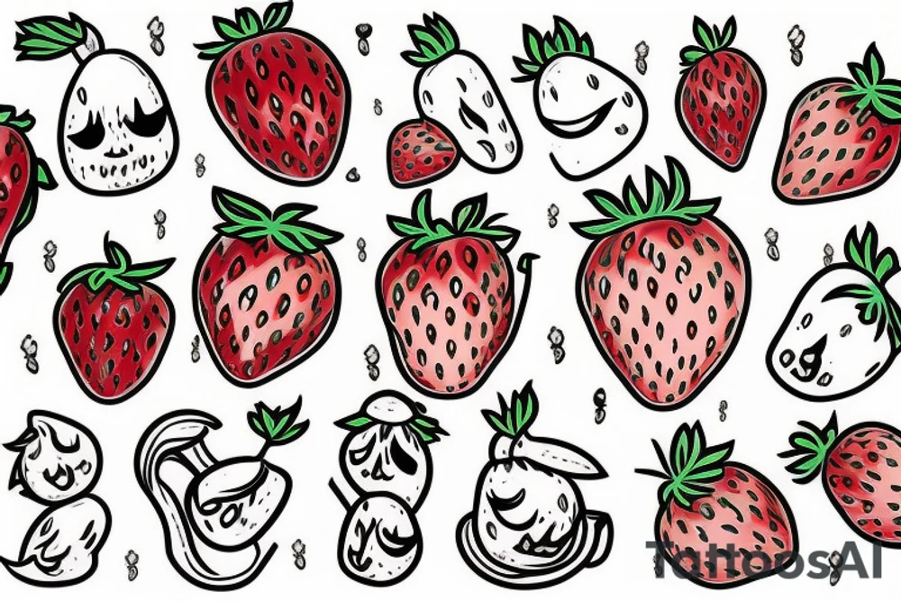 Strawberry tattoo idea