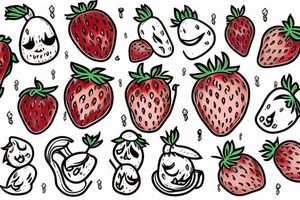 Strawberry tattoo idea