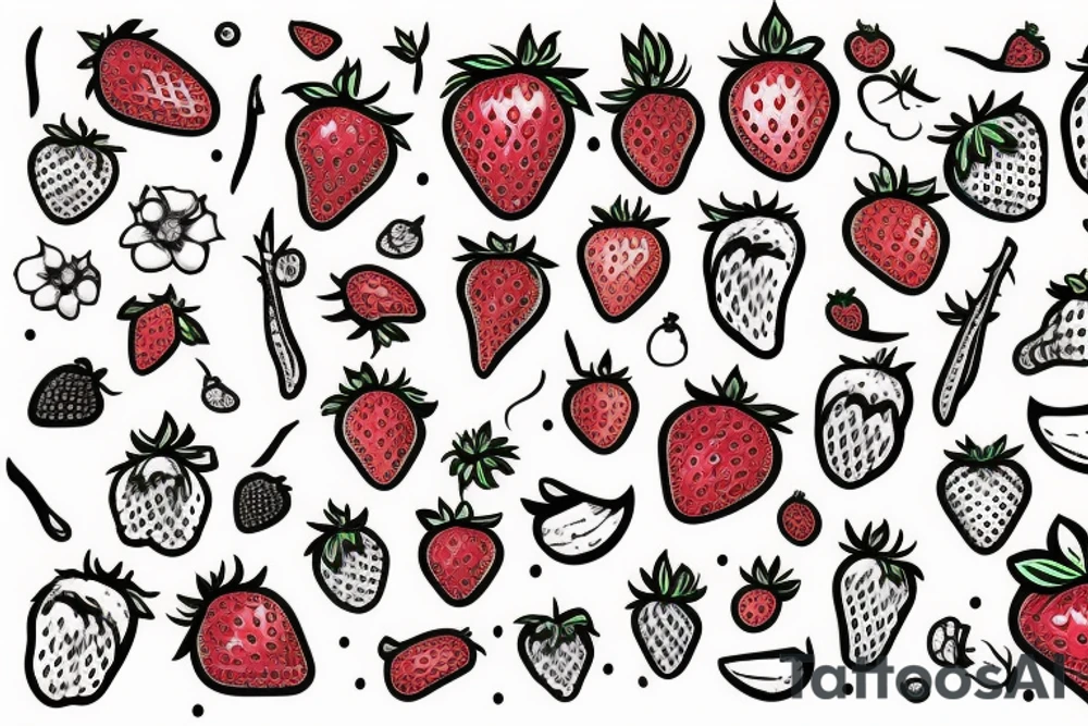 Strawberry tattoo idea
