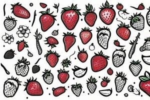 Strawberry tattoo idea