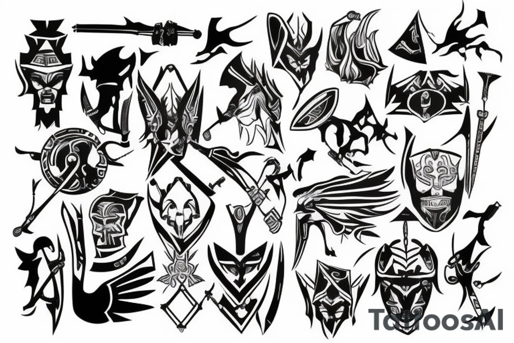 Universal gelehrter Stoizismus warrior tattoo idea