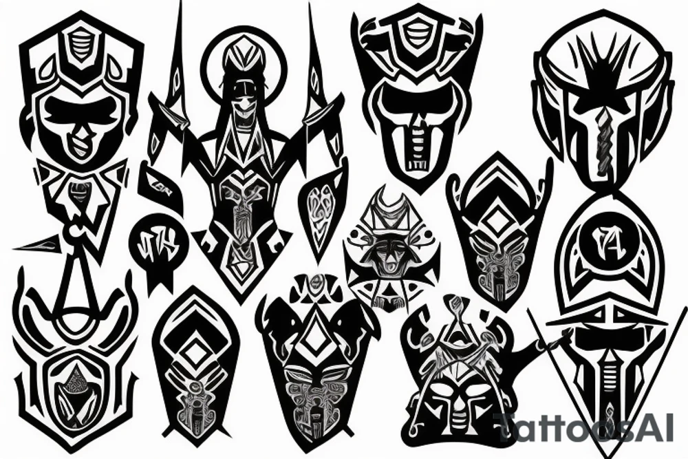 Universal gelehrter Stoizismus warrior tattoo idea