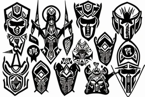 Universal gelehrter Stoizismus warrior tattoo idea