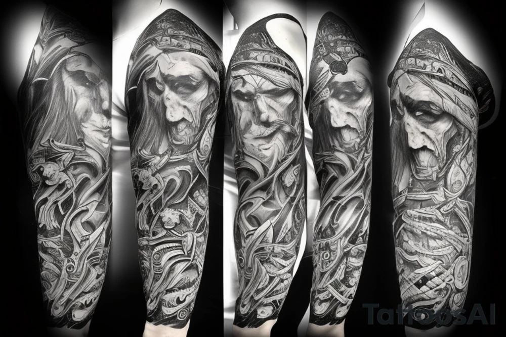 Universal gelehrter Stoizismus warrior tattoo idea