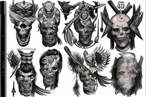Universal gelehrter Stoizismus warrior tattoo idea