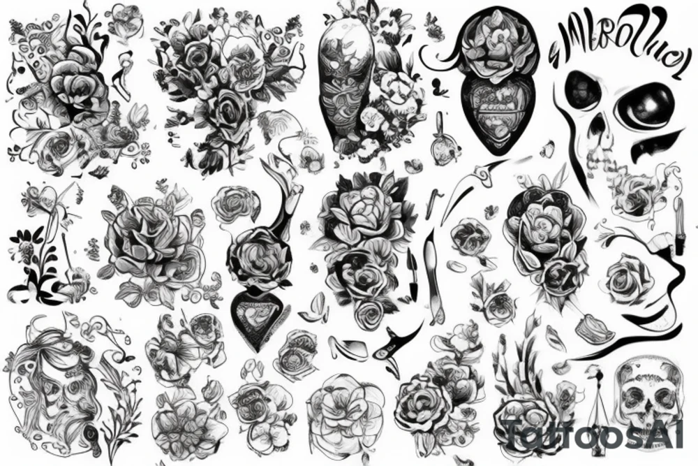 Портрет молодой девушки tattoo idea
