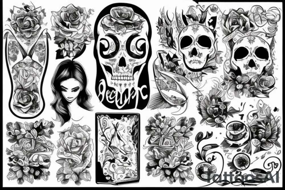Портрет молодой девушки tattoo idea