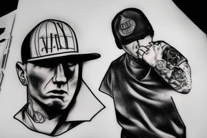 eminem, cool, text, simple tattoo idea