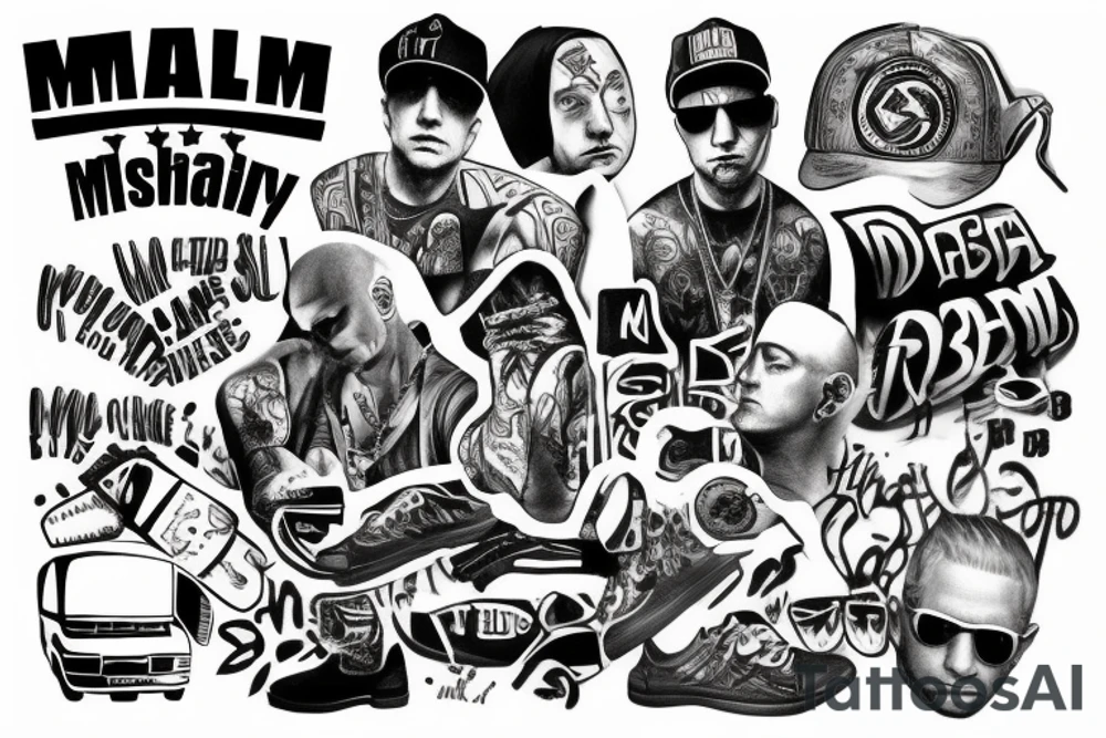 eminem, cool, text, simple tattoo idea