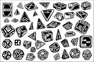 Dice with formula one tattoo idea