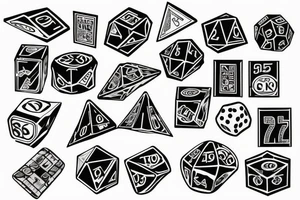 Dice with formula one tattoo idea