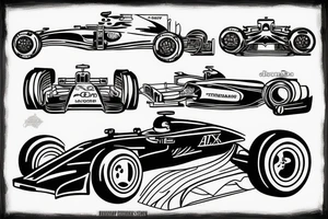 Formula one car tattoo idea