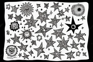 estrella fugaz 
para la oreja tattoo idea