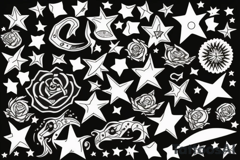 estrella fugaz 
para la oreja tattoo idea
