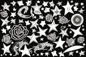 estrella fugaz 
para la oreja tattoo idea