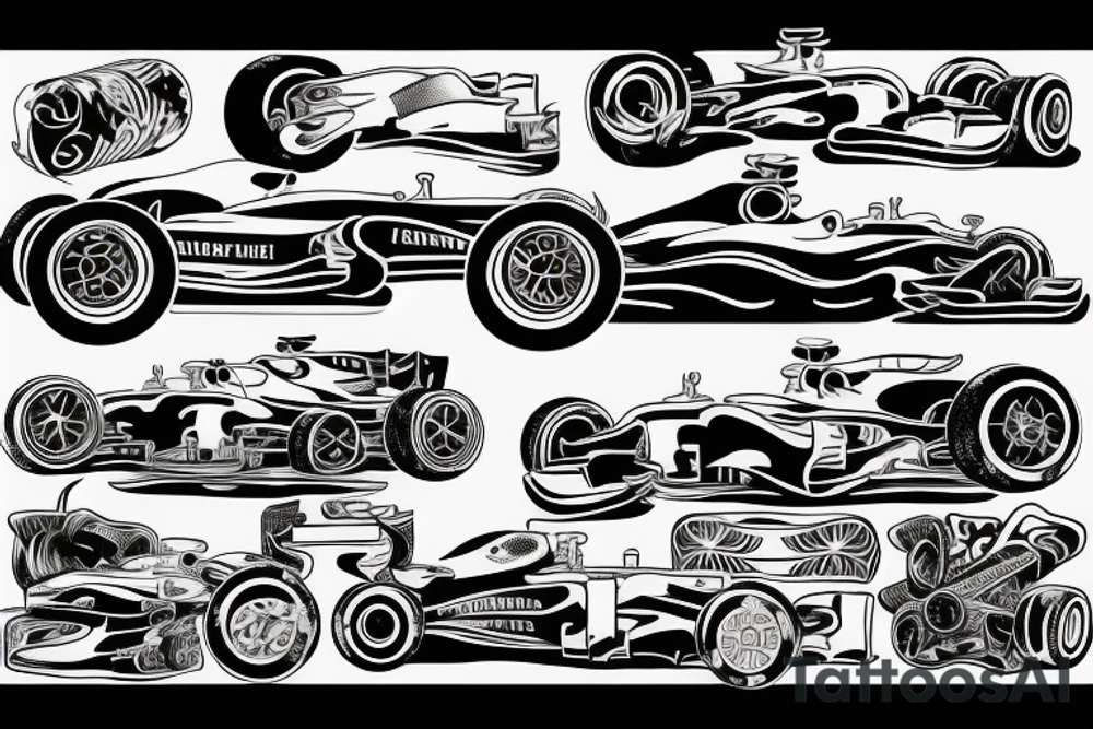 Formula one car tattoo idea