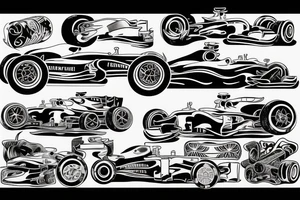 Formula one car tattoo idea