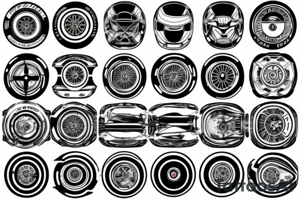 Formula one car tattoo idea