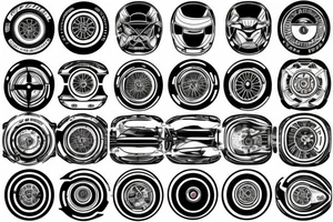 Formula one car tattoo idea
