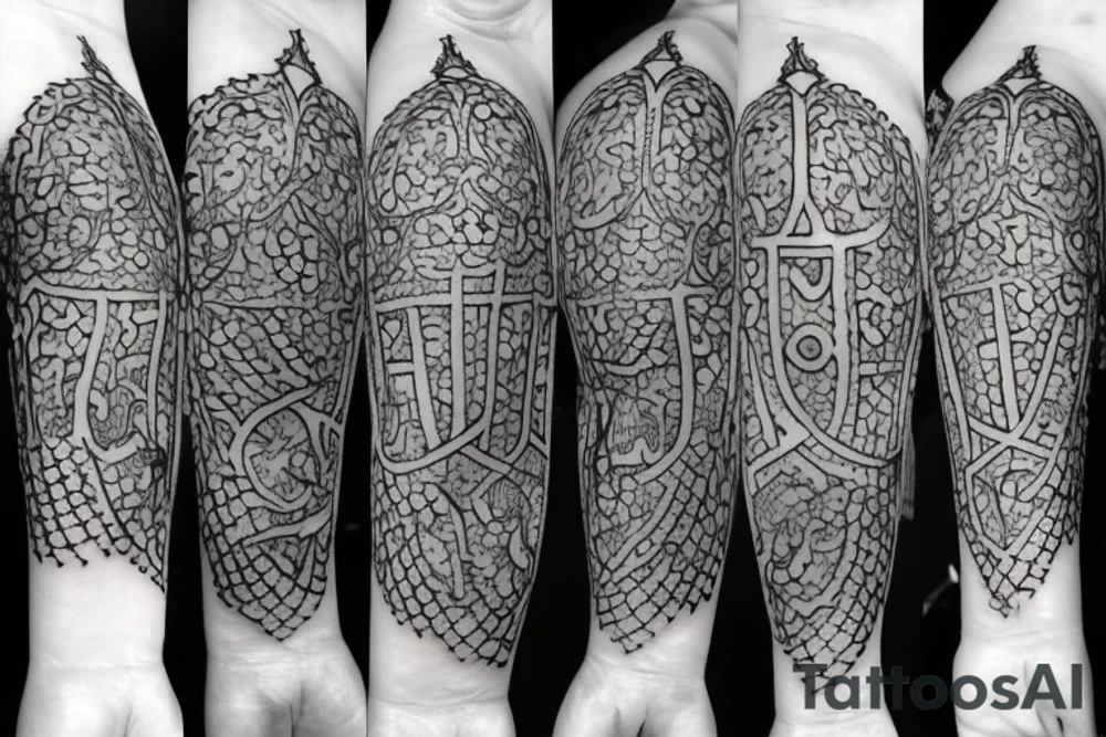 a medieval flail tattoo idea