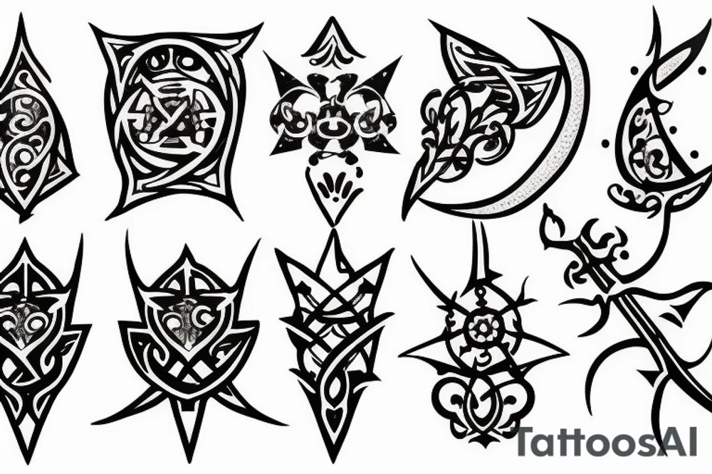 a medieval flail tattoo idea